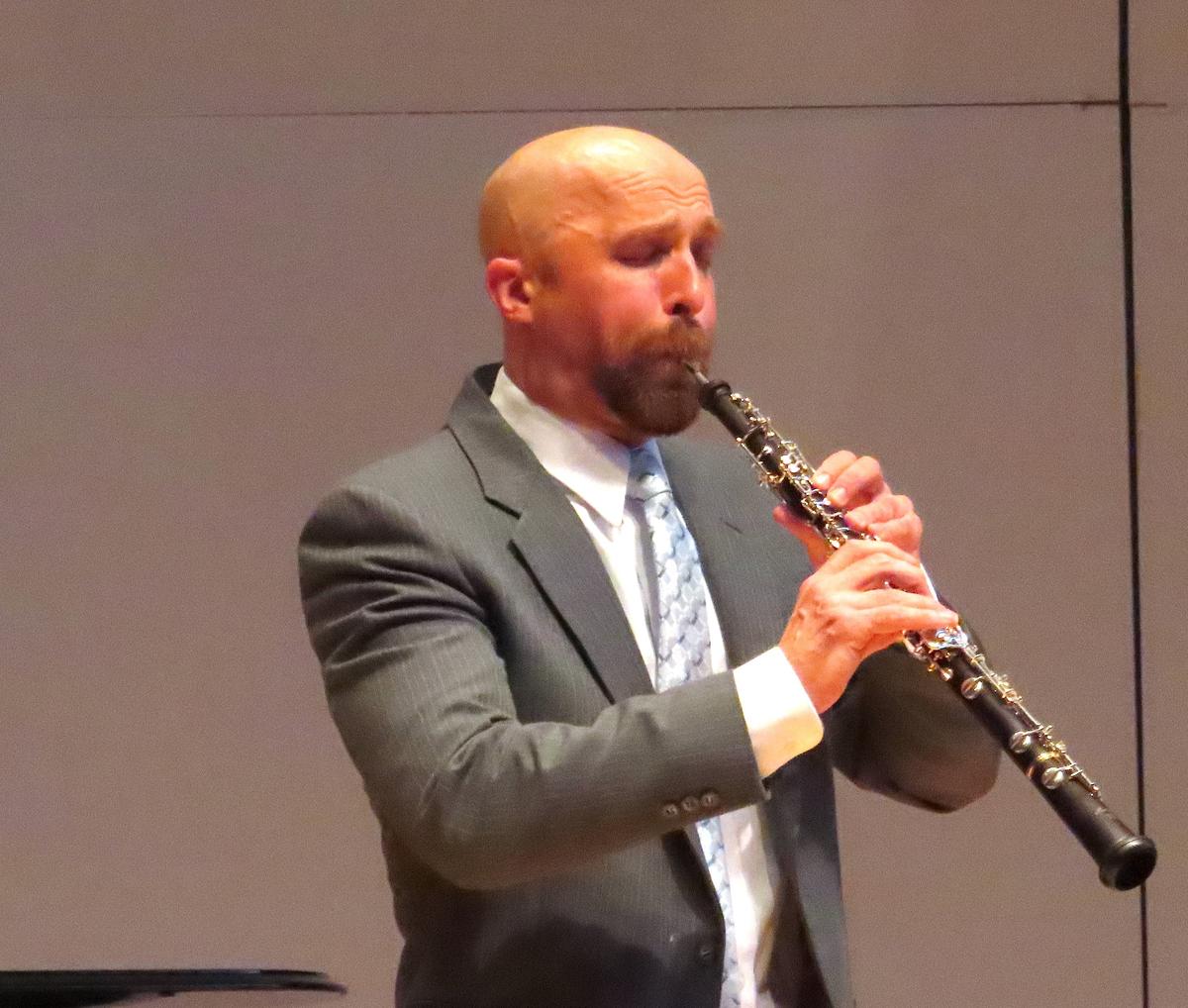 Ben performing on oboe