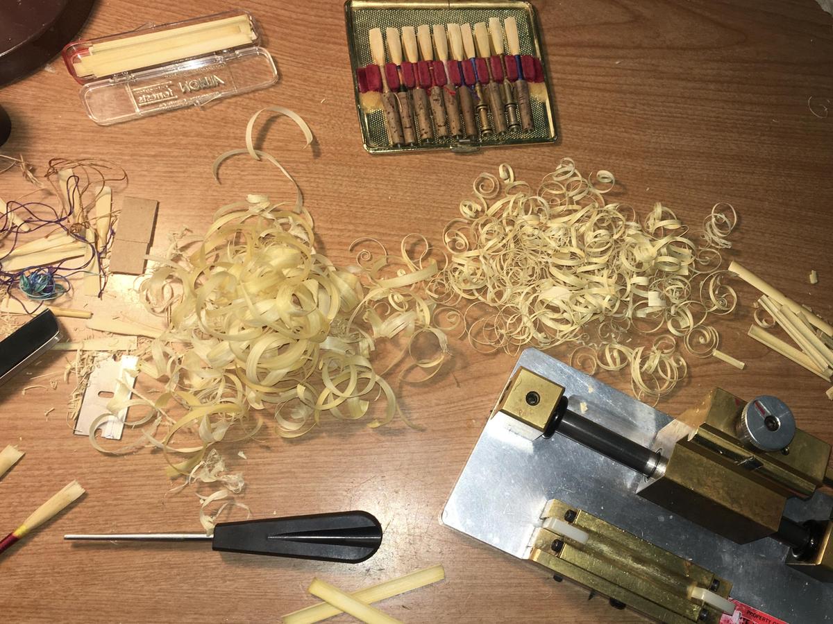 Reed making workbench